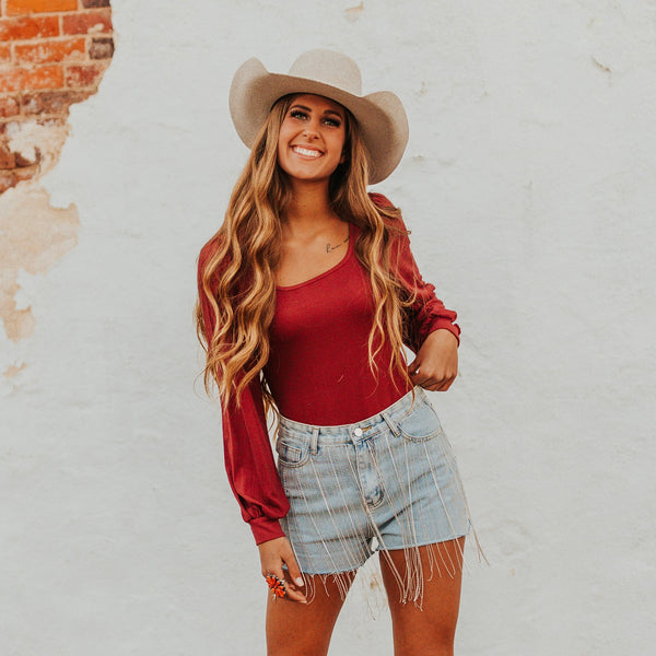 The Alexis Rhinestone Denim Shorts