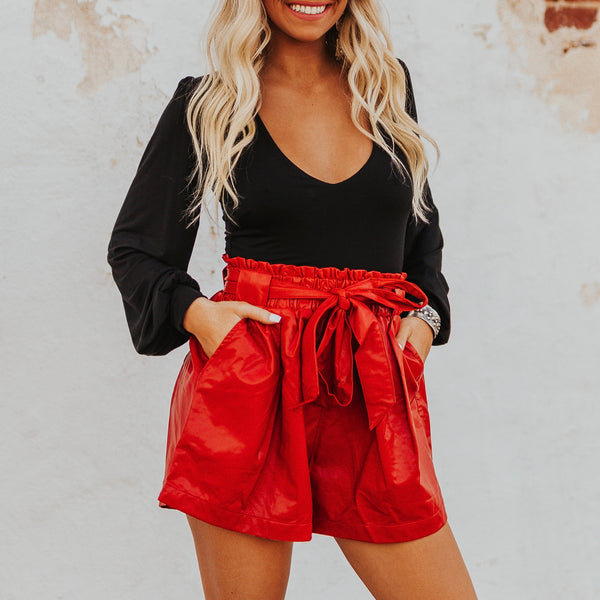 The Tatum Leather Shorts