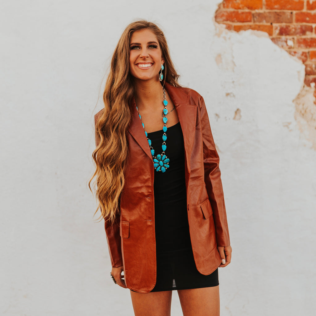 The Becca Leather Blazer