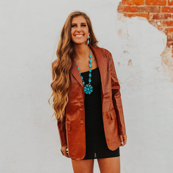 The Becca Leather Blazer