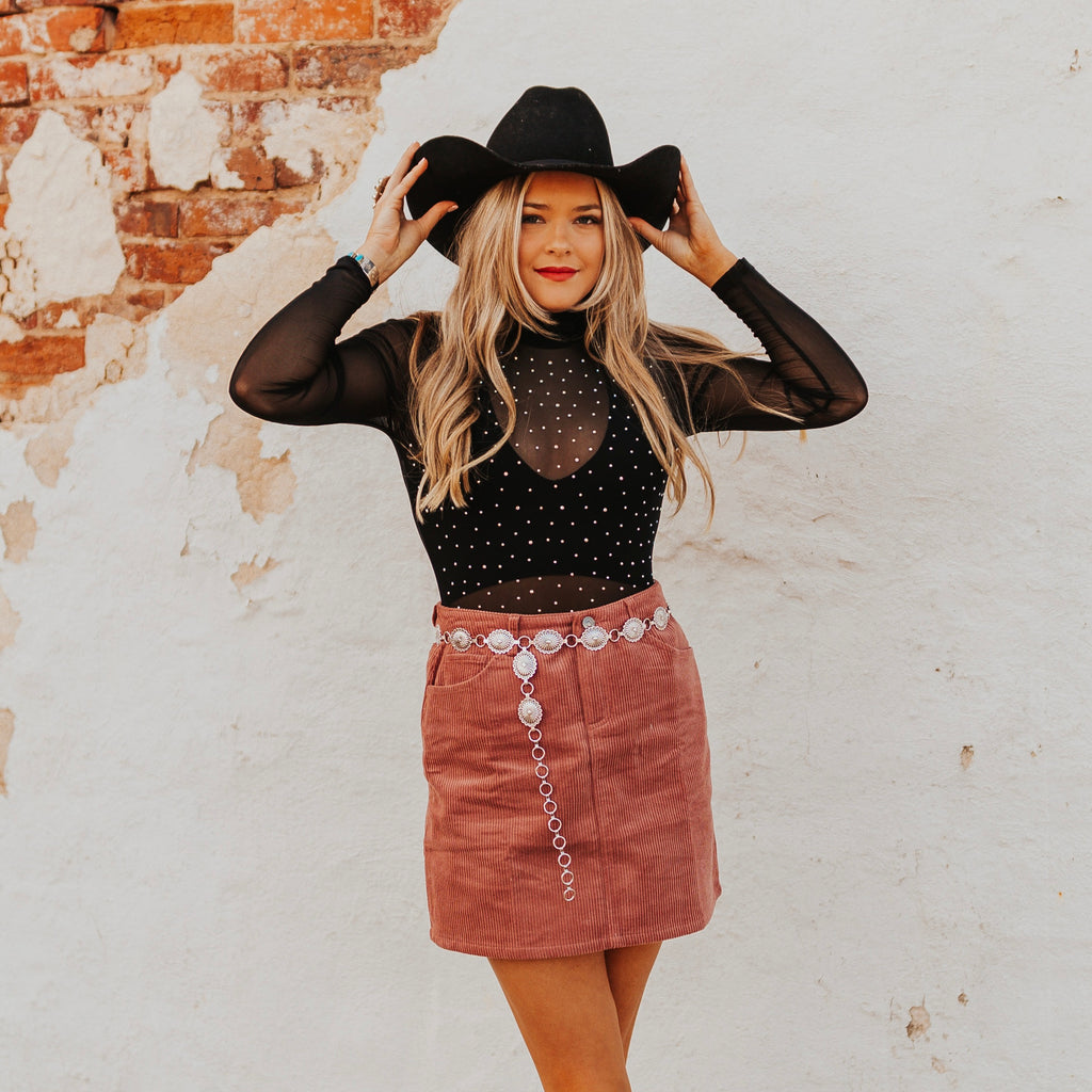 The Rhonda Mauve Skirt