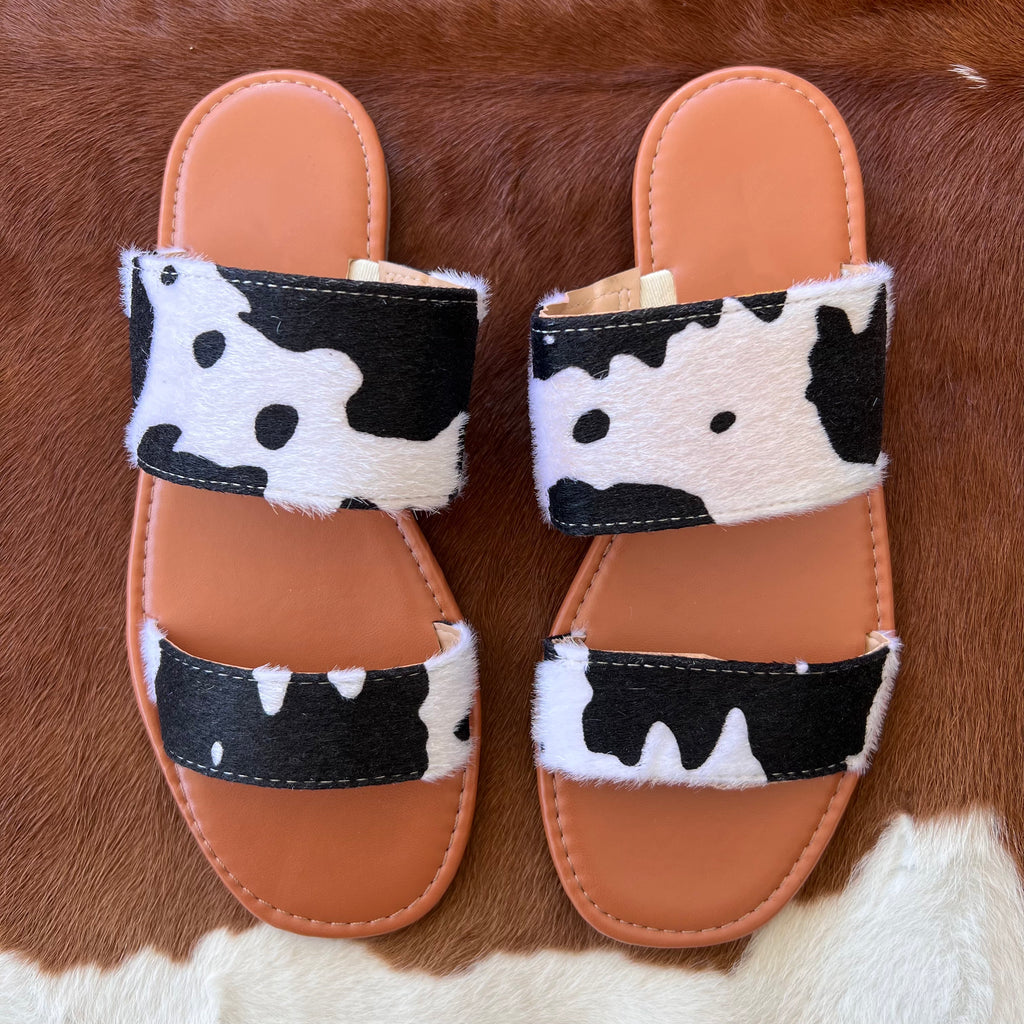 The Chris Cow Print Slides