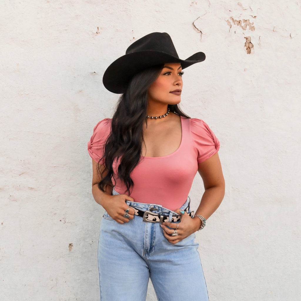 The Ansley Blush Bodysuit