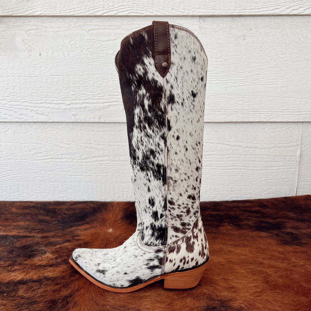 The Whitesboro Cowhide Liberty Black Boots