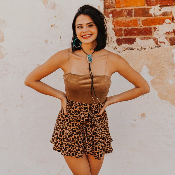 The Santana Cropped Velvet Cami