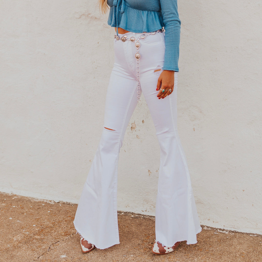 The Everly White Bell Bottoms