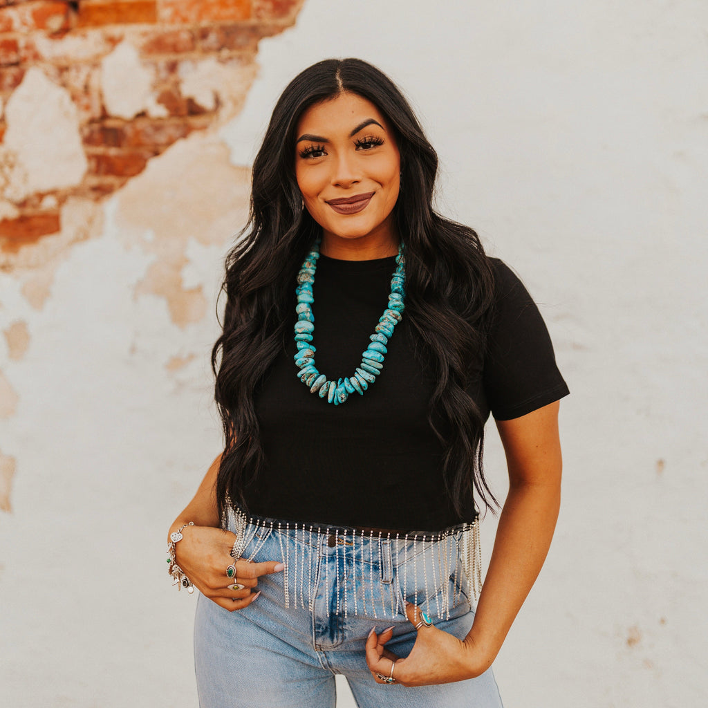 The Bad Habit Rhinestone Crop Top