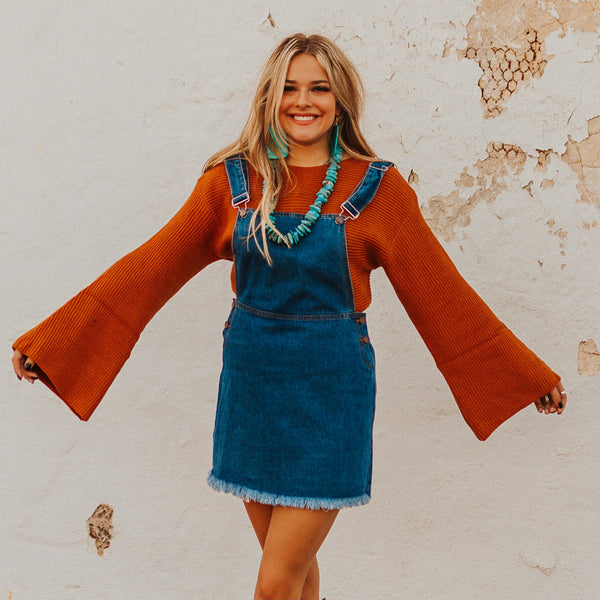 The Reggie Denim Overall Dress