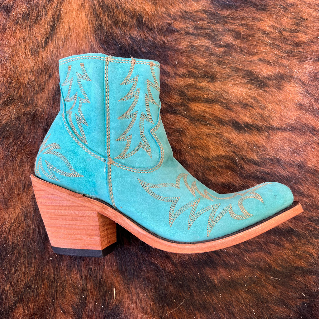 The Amarillo Turquoise Liberty Black Bootie