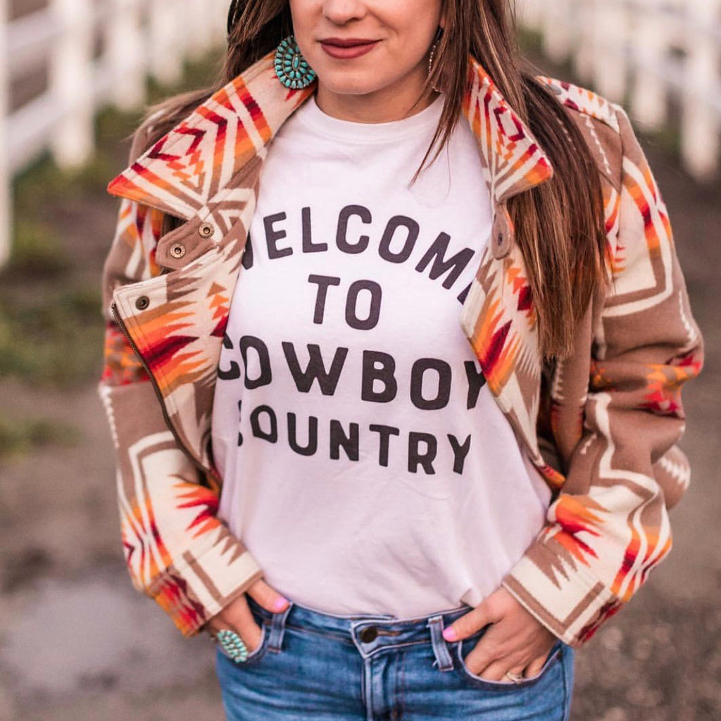 "Welcome To Cowboy Country" Short Sleeve Tee