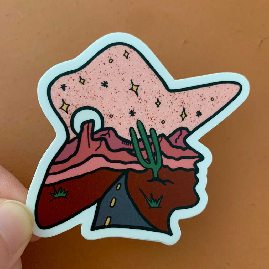 The Cowgirl Roads Sticker